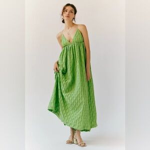 Free People primmy midi dress in greengage size small